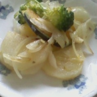 野菜のにんにく炒め